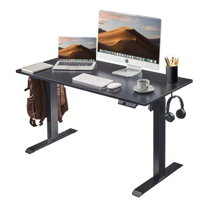 Goodsilo Electric Standing Desk Adjustable Height Office Workspace In Black