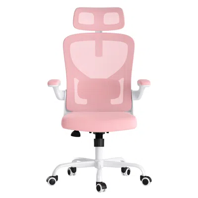 Goodsilo Ergonomic Mesh Office Chair In Pink