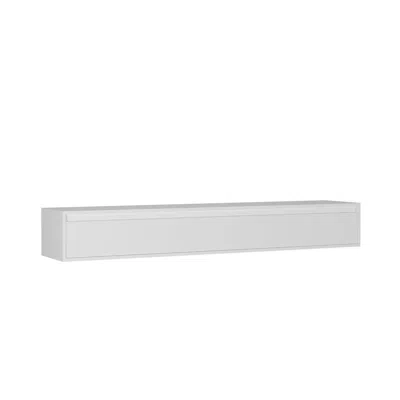 Goodsilo Floating Led Tv Stand With Power Outlet In White