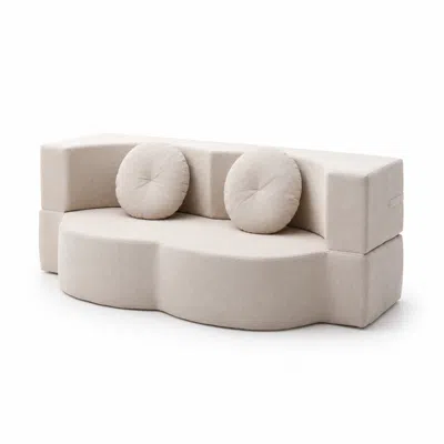 Goodsilo Folding Sofa Bed Twin Sleeper Futon Loveseat Couch In Neutral