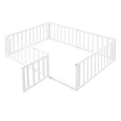 Goodsilo Full Size Wood Daybed Frame With Fence In White