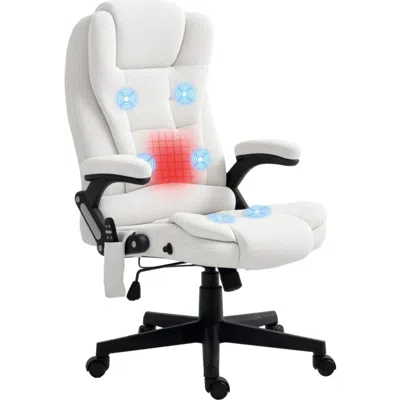 Goodsilo High-back Vibrating Massage Office Chair In White