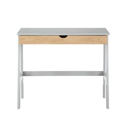 Goodsilo Hilton Desk With Single Drawer For Studies In Gray