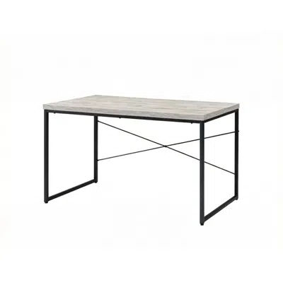 Goodsilo Industrial Writing Desk With Faux Concrete Top In Black