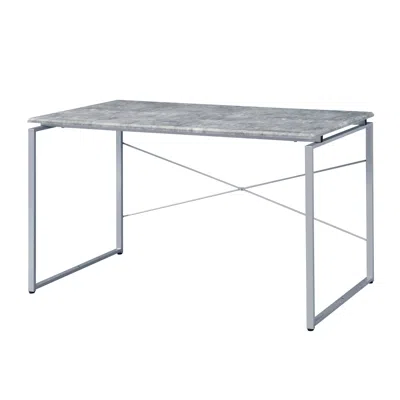 Goodsilo Industrial Writing Desk With Sled Base In Gray