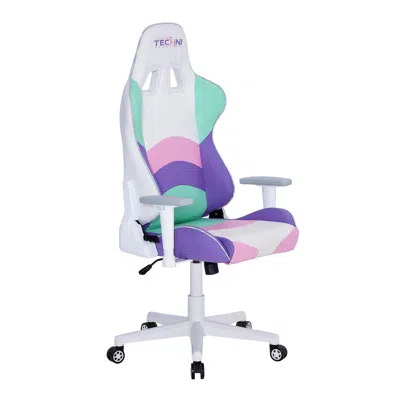 Goodsilo Kawaii Style Gaming Chair With Adjustable Support In White