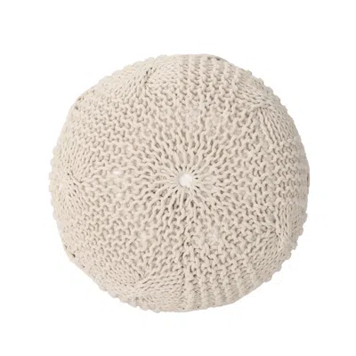 Goodsilo Knitted Cotton Pouf Ottoman Floor Cushion