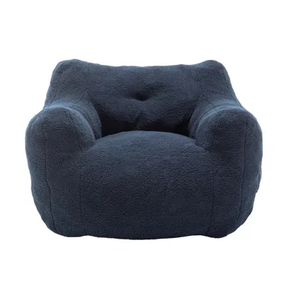 Goodsilo Large Comfy Bean Bag Sofa Chair In Blue