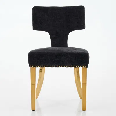 Goodsilo Mid Century Modern Dining Chairs Set Of Two In Black