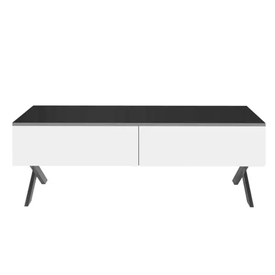 Goodsilo Mirrored Coffee Table With Storage Drawers