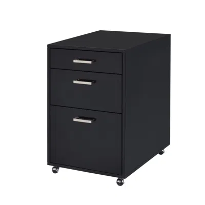Goodsilo Modern 3-drawer Filing Cabinet Storage Unit In Black