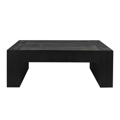 Goodsilo Modern Black Solid Wood Coffee Table