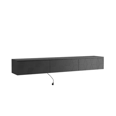 Goodsilo Modern Floating Tv Stand With Led Lighting In Black