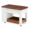 Goodsilo Modern Foldable Top Multi-tier Storage Coffee Table In White