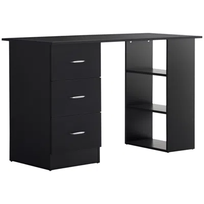 Goodsilo Modern Home Office Computer Desk Bookcase Combo In Black