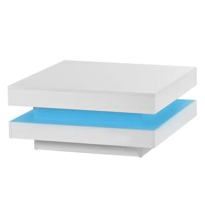 Goodsilo Modern Led Square Coffee Table Minimalist Design