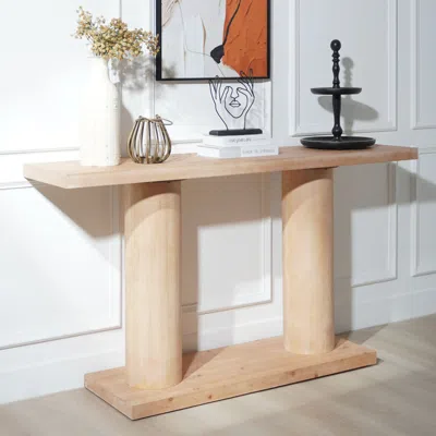 Goodsilo Modern Minimalist Wooden Console Table In Brown