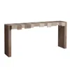 Goodsilo Modern Rustic Console Table - Sculpted Block Design