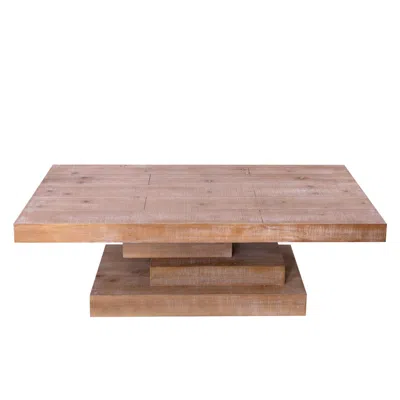 Goodsilo Modern Rustic Wood Coffee Table Living Room Furniture In Brown