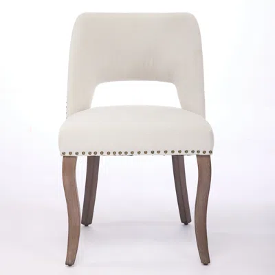 Goodsilo Modern Upholstered Dining Chairs Set For Home In White