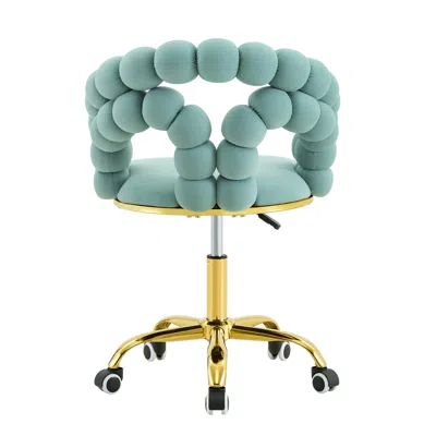 Goodsilo Modern Upholstered Swivel Desk And Vanity Chair In Multi
