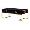 Goodsilo Modern White Rectangular Coffee Table With Drawers