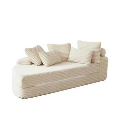 Goodsilo Modular Semi-circular Two-piece Recliner Sofa Bed