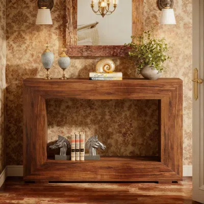 Goodsilo Narrow Long Wooden Console Sofa Table