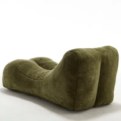 Goodsilo Plush Comfort Bean Bag Sofa Chair For Adults In Green