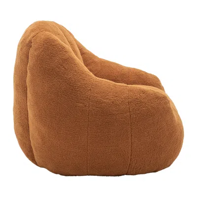 Goodsilo Plush Memory Foam Bean Bag Chair Sofa In Brown