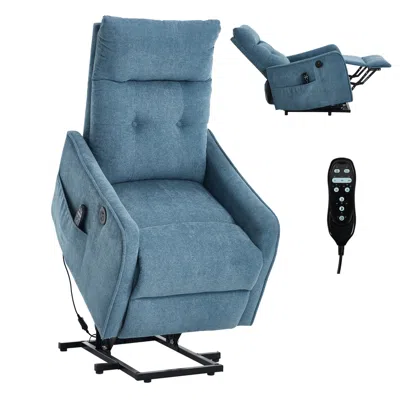 Goodsilo Power Lift Recliner Chair With Massage Functions In Blue