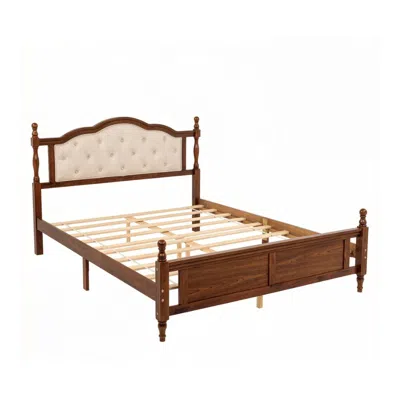 Goodsilo Queen Bed With Upholstered Headboard And Footboard