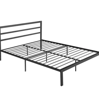 Goodsilo Queen Size Bed Frame With Headboard Suitable For Any Bedroom In Black