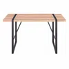 Goodsilo Rectangular Dining Table Seating 4 To 6 Persons For Multiple Home Spaces In Brown