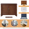 Goodsilo Retro Console Table With Adjustable Storage Shelf In Brown