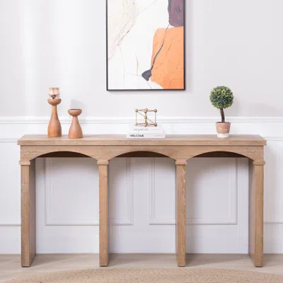 Goodsilo Rustic Archway Console Table