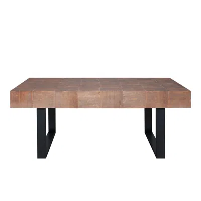 Goodsilo Rustic Industrial Wood Coffee Table