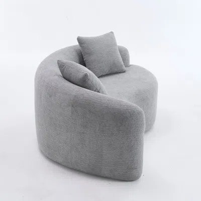 Goodsilo S-curved Chenille Sectional Sofa For Compact Living Spaces