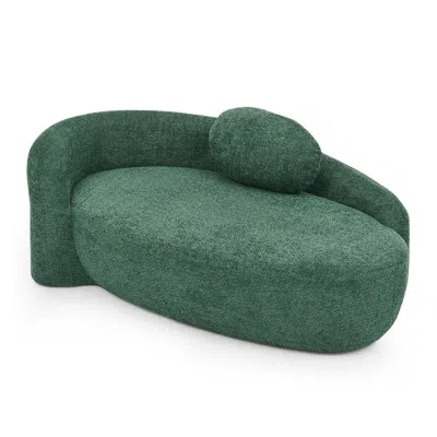 Goodsilo Single Lazy Sofa Chair With Integrated Backrest, Armrest And Pillow