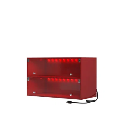 Goodsilo Sneaker Storage Cabinet For Display And Household Organization In Red