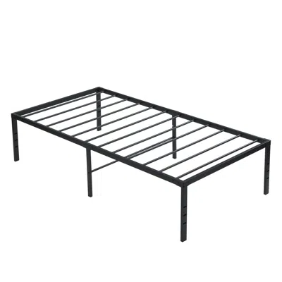 Goodsilo Twin Size Bed Frame Compatible With All Standard Twin Mattresses In Black
