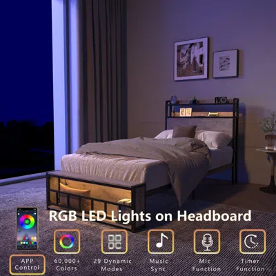 Goodsilo Twin Size Bed Frame Ideal For Bedroom And Small Living Spaces In Multi