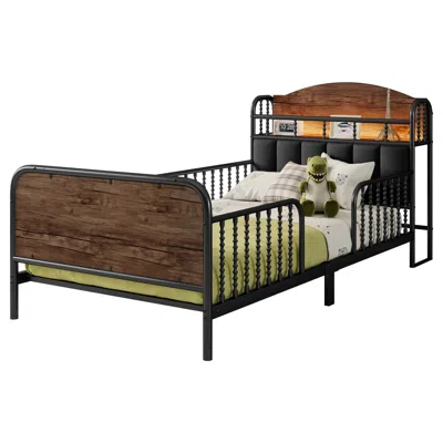 Goodsilo Twin Size Platform Bed Frame With Headboard Suitable For All Bedroom Spaces In Black