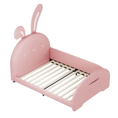 Goodsilo Twin Size Rabbit-shaped Princess Platform Bed For Children