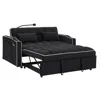 Goodsilo Versatile Foldable Sofa Bed With Adjustable Back In Black