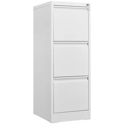 Goodsilo Vertical Metal File Storage Cabinet In White