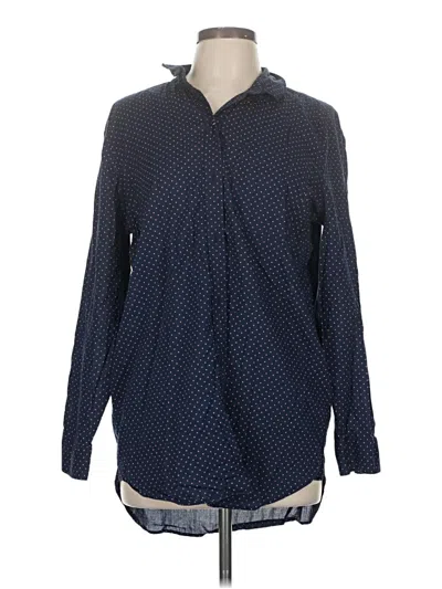 Pre-owned Goodthreads Long Sleeve Blouse In Blue