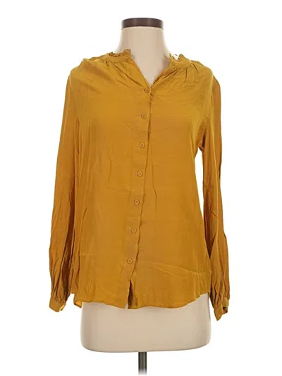 Pre-owned Goodthreads Long Sleeve Blouse In Yellow