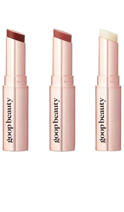 Goop Beautygenes Clean Nourishing Lip Balm Trio, Rose + Garnet In N,a