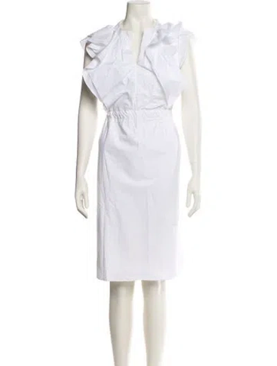 Pre-owned Goop G. Label Asymmetrical Knee-length Dress In Multi